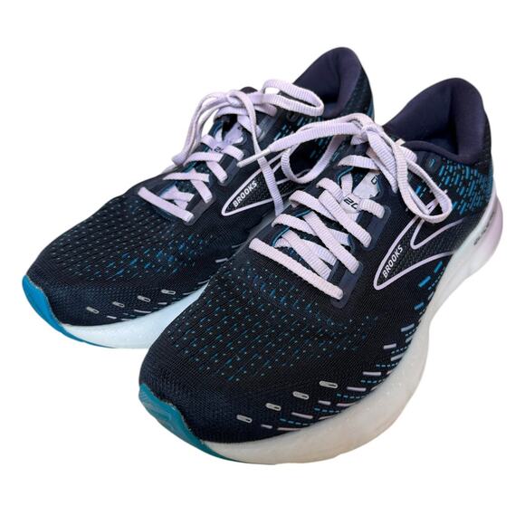Womens Navy Blue/Purple Glycerin 20 Brooks Wide Running/Gym Shoes-US 9.5 / EU 41 - Picture 1 of 8